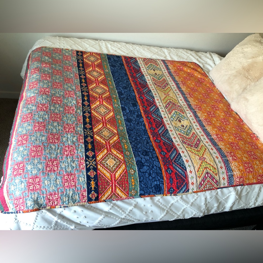 Double sided Boho Blanket